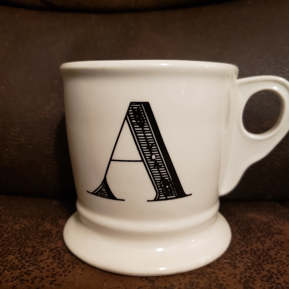 Anthropologie "A" coffee mug